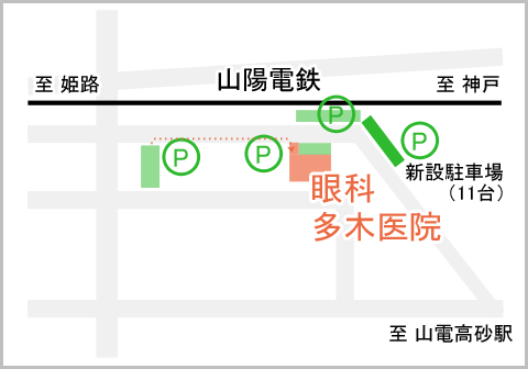 新設駐車場の地図